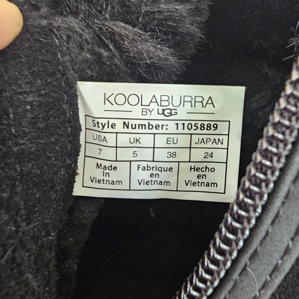 Koolaburra by UGG Black Faux Fur Winter Boots Cozy Platform Zip Warm Snow Boot - Picture 8 of 8